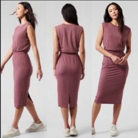 Athleta Santorini Cinch Dress In Tawny Rose - Picture 5 of 12